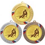 Комплект медалей №124-1285 (Лыжный спорт, диаметр 70 мм (Три медали плюс три жетона для вклейки) Место для вставок: обратная сторона диаметр 60 мм)