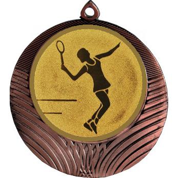 Медаль №13-8 (Большой теннис, диаметр 70 мм (Медаль цвет бронза плюс жетон для вклейки) Место для вставок: обратная сторона диаметр 64 мм)