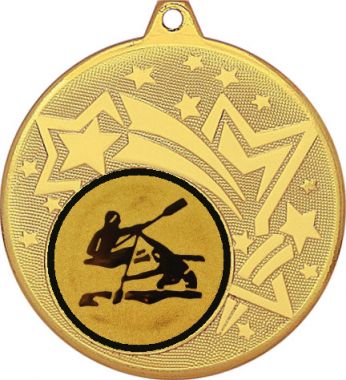 Медаль №14-1274 (Гребля, диаметр 45 мм (Медаль цвет золото плюс жетон для вклейки) Место для вставок: обратная сторона диаметр 40 мм)