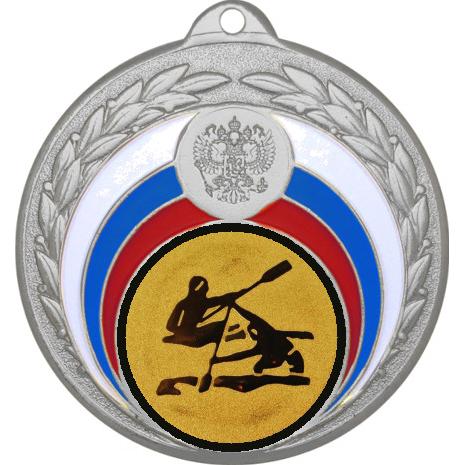 Медаль №14-196 (Гребля, диаметр 50 мм (Медаль цвет серебро плюс жетон для вклейки) Место для вставок: обратная сторона диаметр 45 мм)