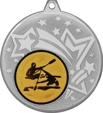 Медаль №14-27 (Гребля, диаметр 45 мм (Медаль цвет серебро плюс жетон для вклейки) Место для вставок: обратная сторона диаметр 39 мм)