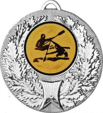 Медаль №14-192 (Гребля, диаметр 50 мм (Медаль цвет серебро плюс жетон для вклейки) Место для вставок: обратная сторона диаметр 45 мм)