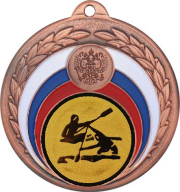 Медаль №14-196 (Гребля, диаметр 50 мм (Медаль цвет бронза плюс жетон для вклейки) Место для вставок: обратная сторона диаметр 45 мм)