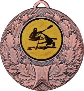 Медаль №14-192 (Гребля, диаметр 50 мм (Медаль цвет бронза плюс жетон для вклейки) Место для вставок: обратная сторона диаметр 45 мм)