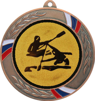 Медаль №14-1285 (Гребля, диаметр 70 мм (Медаль цвет бронза плюс жетон для вклейки) Место для вставок: обратная сторона диаметр 60 мм)