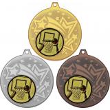 Комплект из трёх медалей MN27 (Баскетбол, диаметр 45 мм (Три медали плюс три жетона))