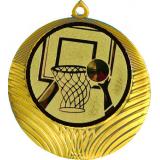 Медаль №15-1302 (Баскетбол, диаметр 56 мм (Медаль цвет золото плюс жетон для вклейки) Место для вставок: обратная сторона диаметр 50 мм)