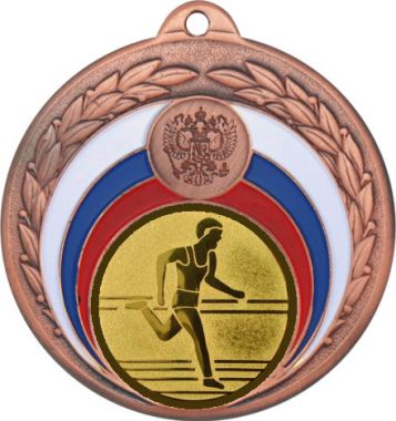 Медаль №16-196 (Бег, диаметр 50 мм (Медаль цвет бронза плюс жетон для вклейки) Место для вставок: обратная сторона диаметр 45 мм)