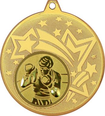 Медаль №18-1274 (Бокс, диаметр 45 мм (Медаль цвет золото плюс жетон для вклейки) Место для вставок: обратная сторона диаметр 40 мм)
