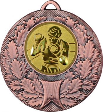 Медаль №18-192 (Бокс, диаметр 50 мм (Медаль цвет бронза плюс жетон для вклейки) Место для вставок: обратная сторона диаметр 45 мм)