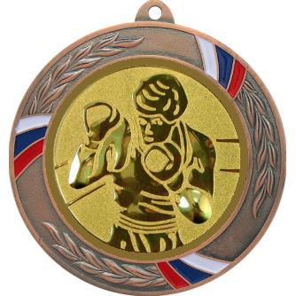 Медаль №18-1285 (Бокс, диаметр 70 мм (Медаль цвет бронза плюс жетон для вклейки) Место для вставок: обратная сторона диаметр 60 мм)