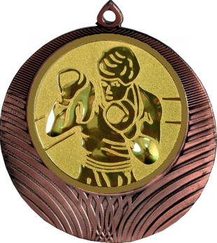 Медаль №18-8 (Бокс, диаметр 70 мм (Медаль цвет бронза плюс жетон для вклейки) Место для вставок: обратная сторона диаметр 64 мм)