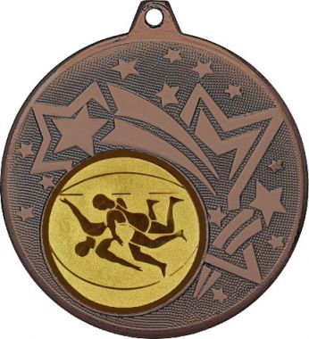 Медаль №19-27 (Борьба, диаметр 45 мм (Медаль цвет бронза плюс жетон для вклейки) Место для вставок: обратная сторона диаметр 39 мм)