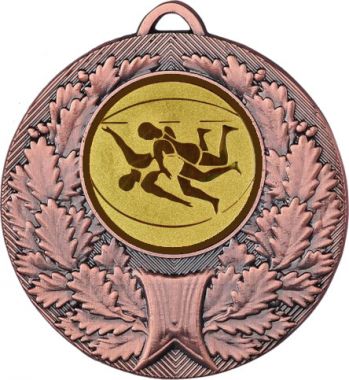 Медаль №19-192 (Борьба, диаметр 50 мм (Медаль цвет бронза плюс жетон для вклейки) Место для вставок: обратная сторона диаметр 45 мм)