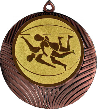 Медаль №19-8 (Борьба, диаметр 70 мм (Медаль цвет бронза плюс жетон для вклейки) Место для вставок: обратная сторона диаметр 64 мм)