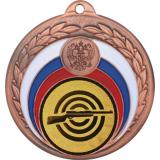 Медаль №2-196 (Стрельба, диаметр 50 мм (Медаль цвет бронза плюс жетон для вклейки) Место для вставок: обратная сторона диаметр 45 мм)