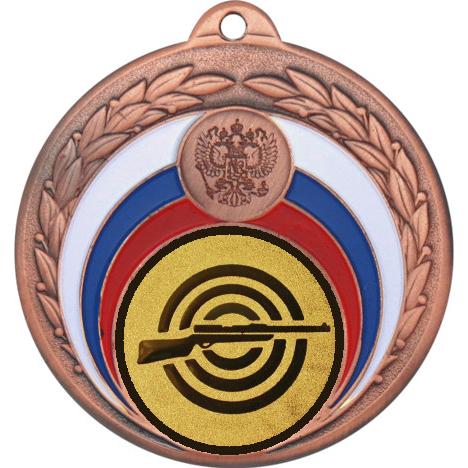 Медаль №2-196 (Стрельба, диаметр 50 мм (Медаль цвет бронза плюс жетон для вклейки) Место для вставок: обратная сторона диаметр 45 мм)