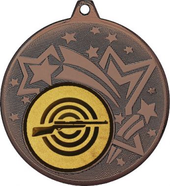 Медаль №2-1274 (Стрельба, диаметр 45 мм (Медаль цвет бронза плюс жетон для вклейки) Место для вставок: обратная сторона диаметр 40 мм)