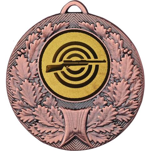Медаль №2-192 (Стрельба, диаметр 50 мм (Медаль цвет бронза плюс жетон для вклейки) Место для вставок: обратная сторона диаметр 45 мм)