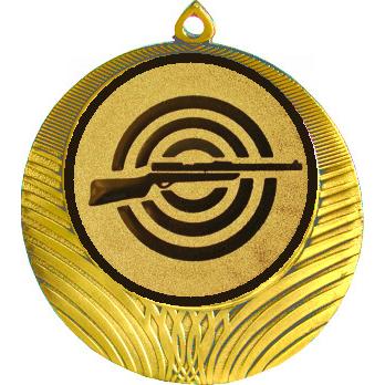 Медаль №2-8 (Пулевая стрельба, диаметр 70 мм (Медаль цвет золото плюс жетон для вклейки) Место для вставок: обратная сторона диаметр 64 мм)