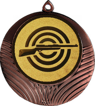 Медаль №2-8 (Стрельба, диаметр 70 мм (Медаль цвет бронза плюс жетон для вклейки) Место для вставок: обратная сторона диаметр 64 мм)