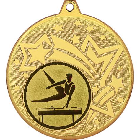 Медаль №22-1274 (Спортивная гимнастика, диаметр 45 мм (Медаль цвет золото плюс жетон для вклейки) Место для вставок: обратная сторона диаметр 40 мм)