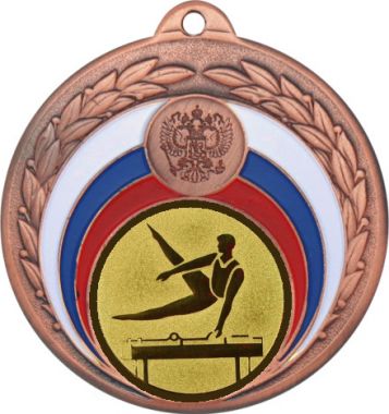 Медаль №22-196 (Гимнастика, диаметр 50 мм (Медаль цвет бронза плюс жетон для вклейки) Место для вставок: обратная сторона диаметр 45 мм)