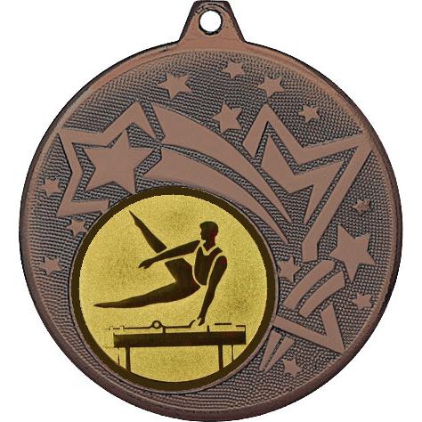 Медаль №22-1274 (Гимнастика, диаметр 45 мм (Медаль цвет бронза плюс жетон для вклейки) Место для вставок: обратная сторона диаметр 40 мм)