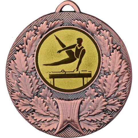 Медаль №22-192 (Спортивная гимнастика, диаметр 50 мм (Медаль цвет бронза плюс жетон для вклейки) Место для вставок: обратная сторона диаметр 45 мм)