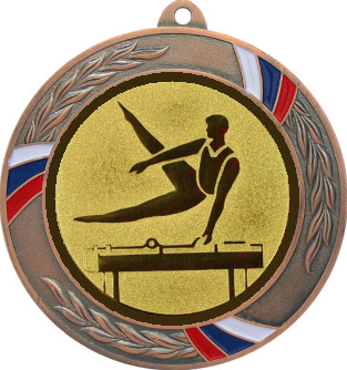 Медаль №22-1285 (Брусья, диаметр 70 мм (Медаль цвет бронза плюс жетон для вклейки) Место для вставок: обратная сторона диаметр 60 мм)