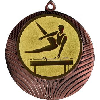 Медаль №22-8 (Спортивная гимнастика, диаметр 70 мм (Медаль цвет бронза плюс жетон для вклейки) Место для вставок: обратная сторона диаметр 64 мм)