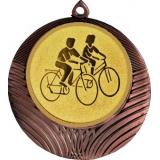 Медаль №23-1302 (Велоспорт, диаметр 56 мм (Медаль цвет бронза плюс жетон для вклейки) Место для вставок: обратная сторона диаметр 50 мм)