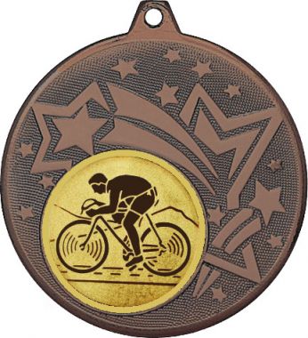 Медаль №25-1274 (Велоспорт, диаметр 45 мм (Медаль цвет бронза плюс жетон для вклейки) Место для вставок: обратная сторона диаметр 40 мм)