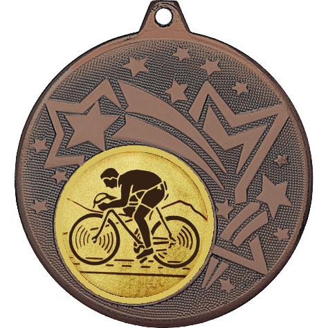 Медаль №25-1274 (Велогонки, диаметр 45 мм (Медаль цвет бронза плюс жетон для вклейки) Место для вставок: обратная сторона диаметр 40 мм)