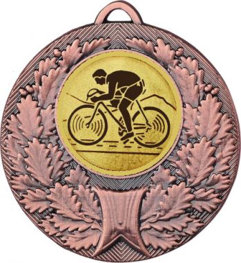 Медаль №25-192 (Велоспорт, диаметр 50 мм (Медаль цвет бронза плюс жетон для вклейки) Место для вставок: обратная сторона диаметр 45 мм)