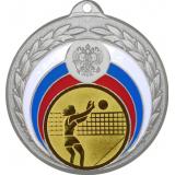 Медаль №26-196 (Волейбол, диаметр 50 мм (Медаль цвет серебро плюс жетон для вклейки) Место для вставок: обратная сторона диаметр 45 мм)