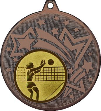 Медаль №26-1274 (Волейбол, диаметр 45 мм (Медаль цвет бронза плюс жетон для вклейки) Место для вставок: обратная сторона диаметр 40 мм)