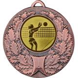 Медаль №26-192 (Волейбол, диаметр 50 мм (Медаль цвет бронза плюс жетон для вклейки) Место для вставок: обратная сторона диаметр 45 мм)