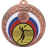 Медаль №27-196 (Волейбол, диаметр 50 мм (Медаль цвет бронза плюс жетон для вклейки) Место для вставок: обратная сторона диаметр 45 мм)