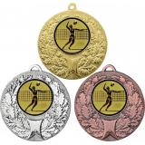 Комплект из трёх медалей MN68 (Волейбол, диаметр 50 мм (Три медали плюс три жетона VN27))
