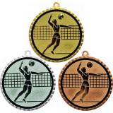 Комплект из трёх медалей MN969 (Волейбол, диаметр 70 мм (Три медали плюс три жетона VN27))
