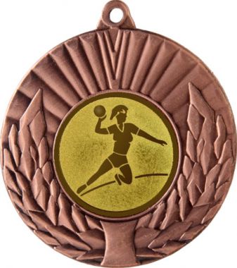 Медаль №28-192 (Гандбол, диаметр 50 мм (Медаль цвет бронза плюс жетон для вклейки) Место для вставок: обратная сторона диаметр 45 мм)