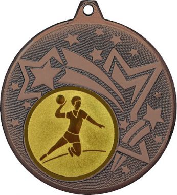Медаль №29-1274 (Гандбол, диаметр 45 мм (Медаль цвет бронза плюс жетон для вклейки) Место для вставок: обратная сторона диаметр 40 мм)