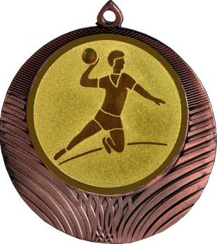 Медаль №29-8 (Гандбол, диаметр 70 мм (Медаль цвет бронза плюс жетон для вклейки) Место для вставок: обратная сторона диаметр 64 мм)