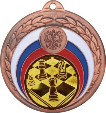 Медаль №3-196 (Шахматы, диаметр 50 мм (Медаль цвет бронза плюс жетон для вклейки) Место для вставок: обратная сторона диаметр 45 мм)