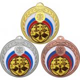 Комплект из трёх медалей MN118 (Шахматы, диаметр 50 мм (Три медали плюс три жетона VN3))