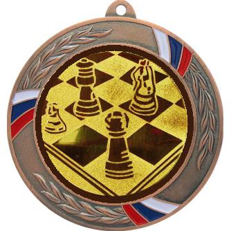 Медаль №3-1285 (Шахматы, диаметр 70 мм (Медаль цвет бронза плюс жетон для вклейки) Место для вставок: обратная сторона диаметр 60 мм)
