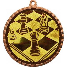 Медаль №3-1302 (Шахматы, диаметр 56 мм (Медаль цвет бронза плюс жетон для вклейки) Место для вставок: обратная сторона диаметр 50 мм)