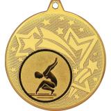 Медаль №30-1274 (Гимнастика, диаметр 45 мм (Медаль цвет золото плюс жетон для вклейки) Место для вставок: обратная сторона диаметр 40 мм)