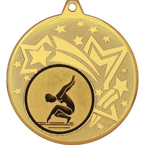 Медаль №30-1274 (Спортивная гимнастика, диаметр 45 мм (Медаль цвет золото плюс жетон для вклейки) Место для вставок: обратная сторона диаметр 40 мм)